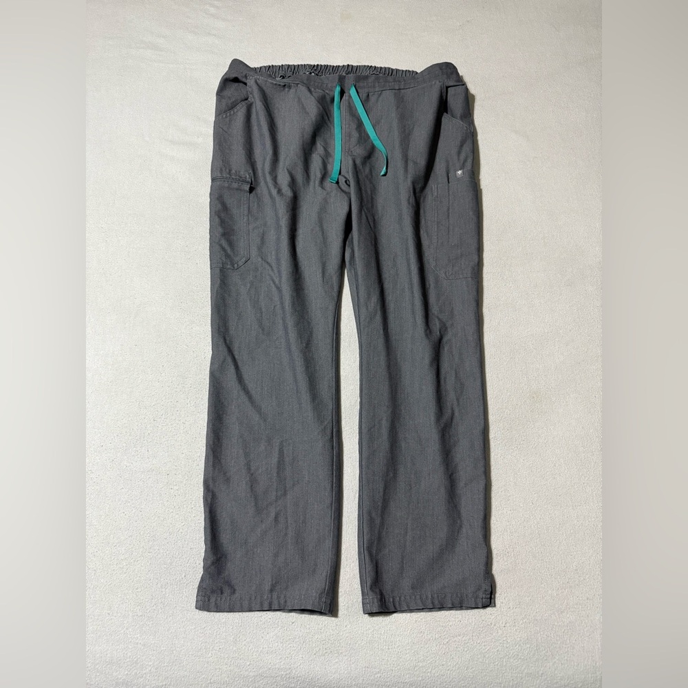FIGS High Rise Yola Skinny Women's XL Pants Cargo Scrubs Gray‎ TW2000 *FLAW